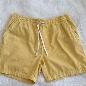 J. Crew Men's Sunlit Yellow Drawstring Cotton Shorts